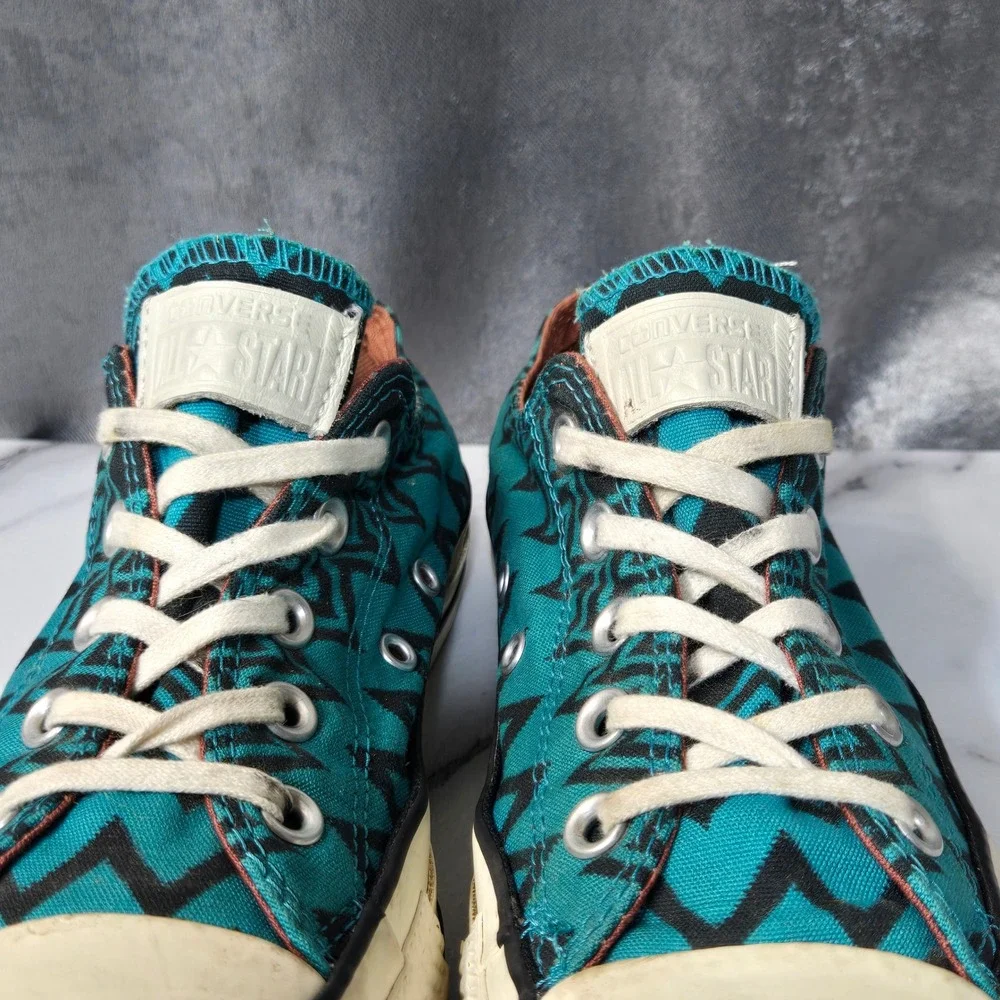Converse Chuck Taylor All Star Missoni Sneakers Womens 6 Low Chevron Teal Black - Picture 8 of 12